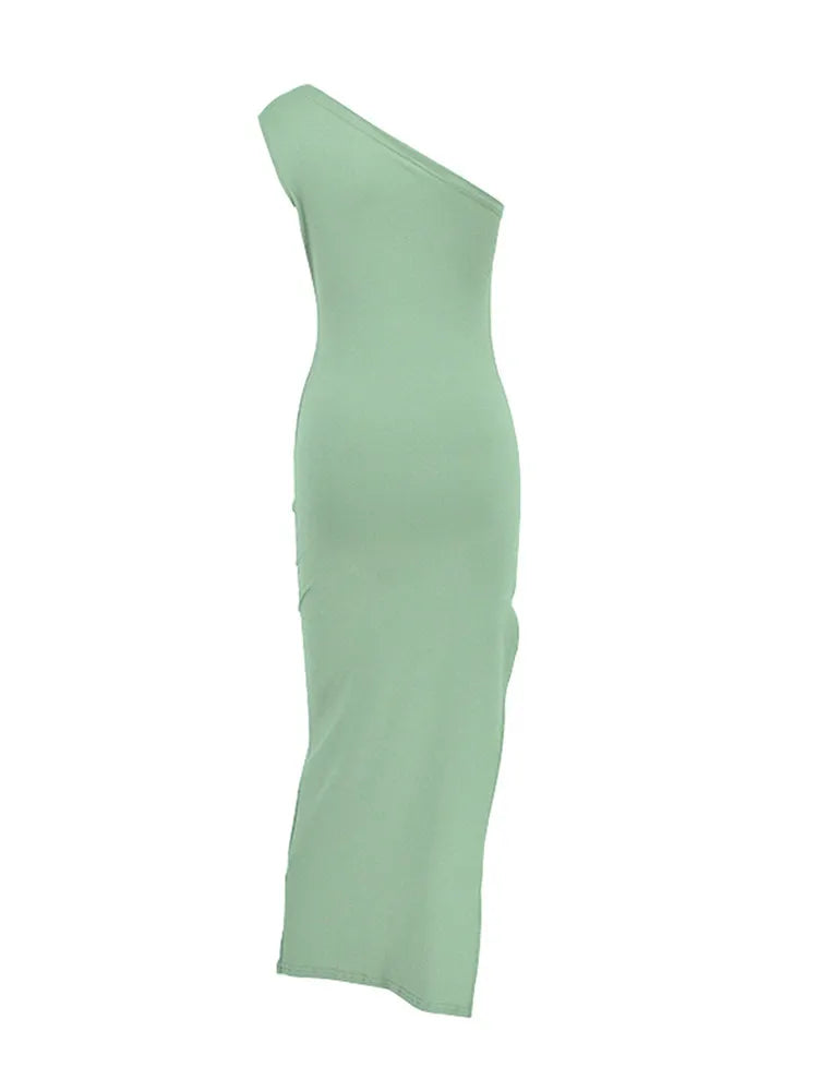 Black elegant Dress, Sexy Split Sleeveless, Backless Dress Off Shoulder, for casual, Dinner, Club Slim wear Dress