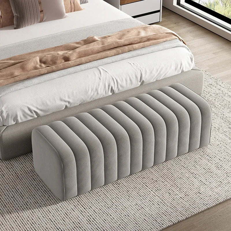 Luxury Velvet Bench - Nordic Footrest End of Bed Low Stool