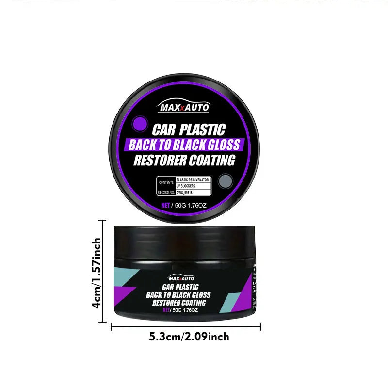Car Plastic Repair & Panel Renewal Wax Coating. For Car Leather & Plastic. Back To Black Shine Gloss Long-Lasting Polish