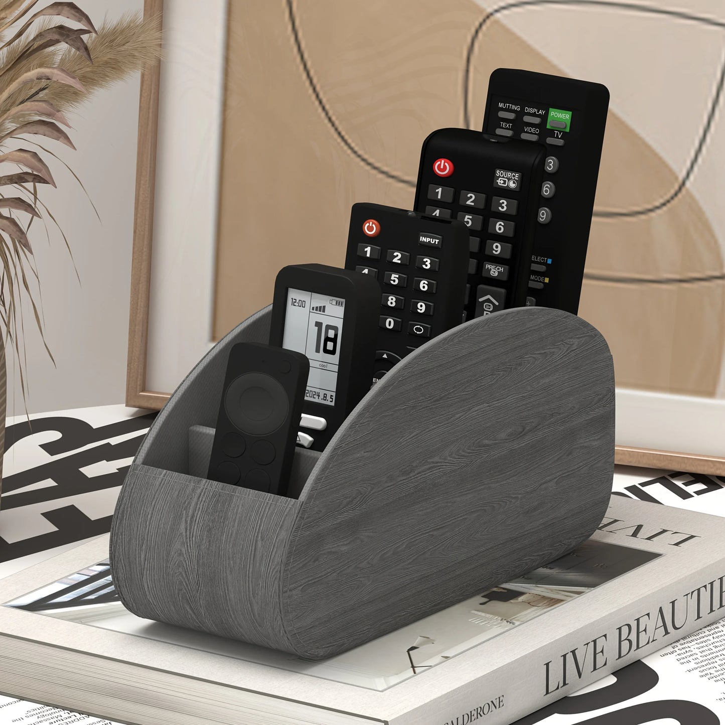 Remote Control Holder - Desktop & Bedside TV Caddy Organizer