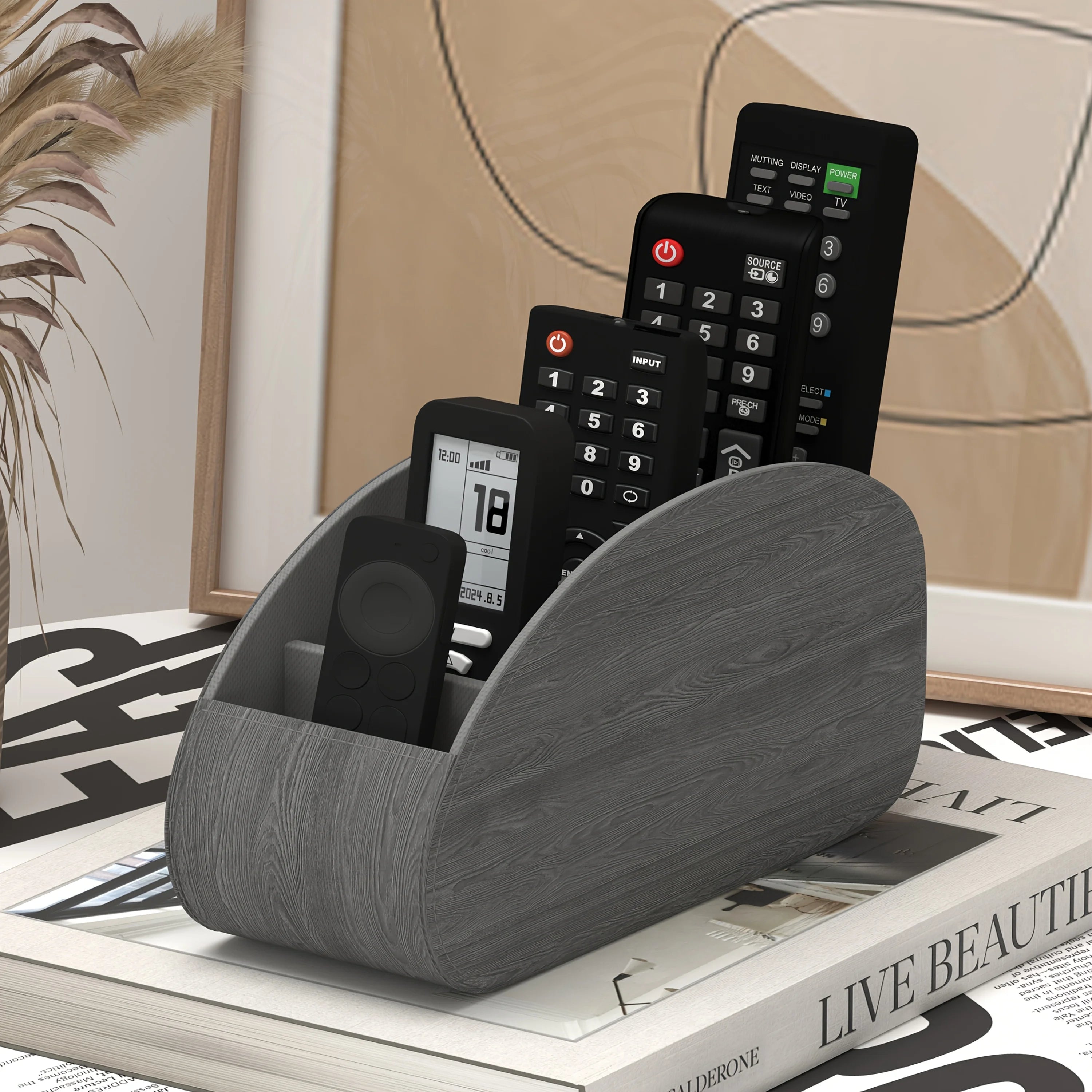 Remote Control Holder - Desktop & Bedside TV Caddy Organizer