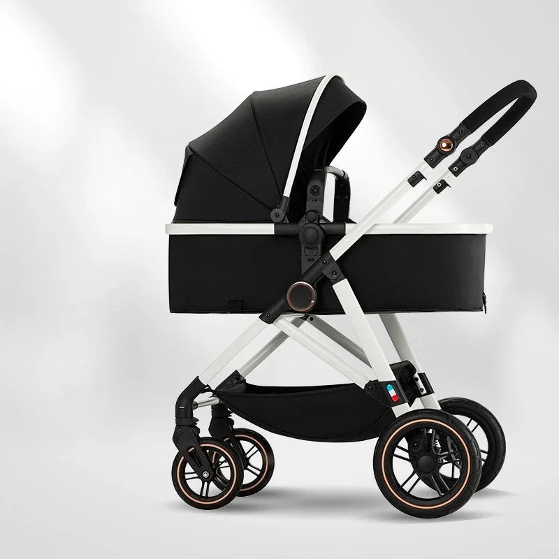 Portable 2-in-1 Baby Stroller - Bassinet Mode Foldable Reversible Seat