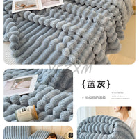 Striped Flannel Blanket – Cozy Bed Sheet & Sofa Throw
