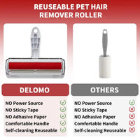 FurLift Pro — Pet Hair Remover Roller with Self-Cleaning Base