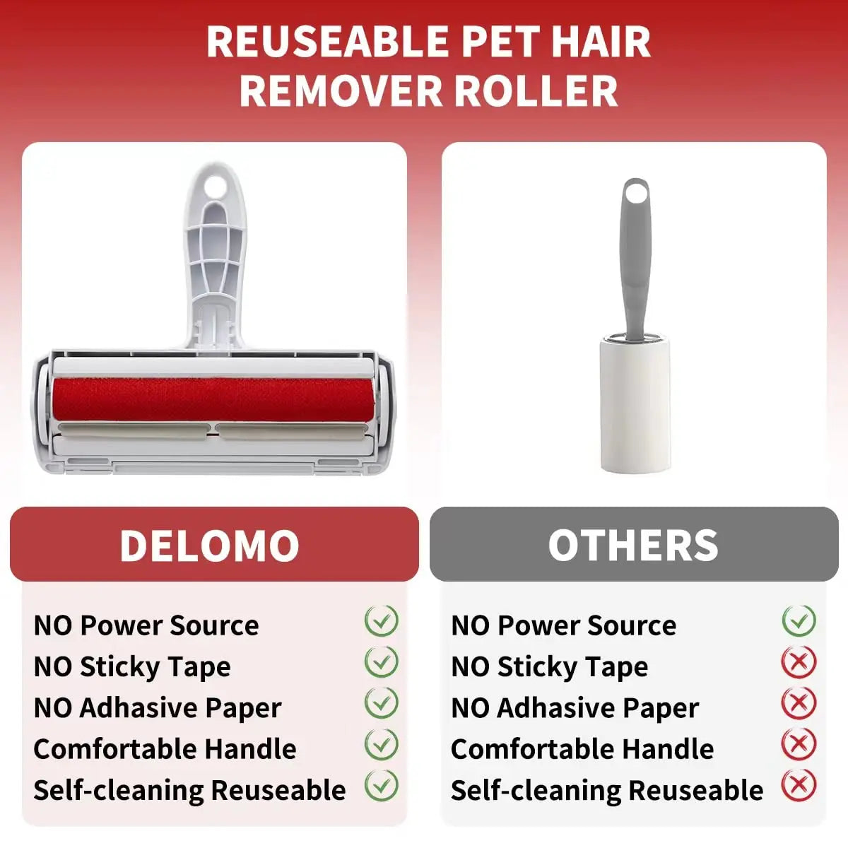 FurLift Pro — Pet Hair Remover Roller with Self-Cleaning Base