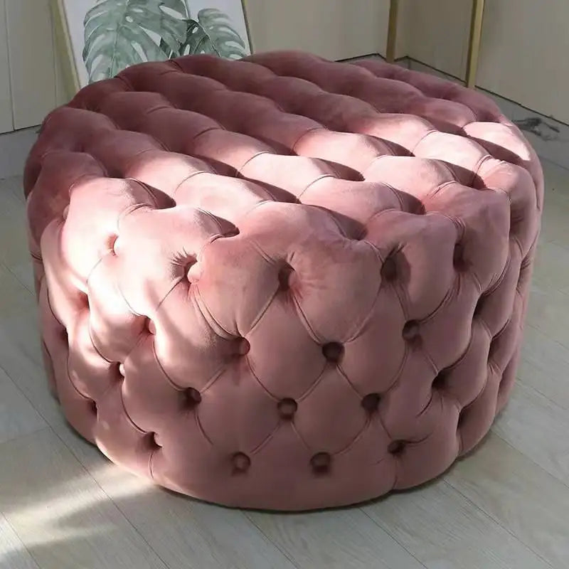 Luxury Sofa living room furniture Home Relaxing velvet Giant Low Stool Modern bedroom floor Pouf INS designer Lazy soft ottoman