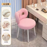 Nordic Modern Cream Makeup Stool Simple Style Bedroom Dressing Stool for Home Living Room - Advanced Design