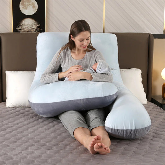 U-Shape Pregnancy Pillow — Full Body Maternity Support Cushion
