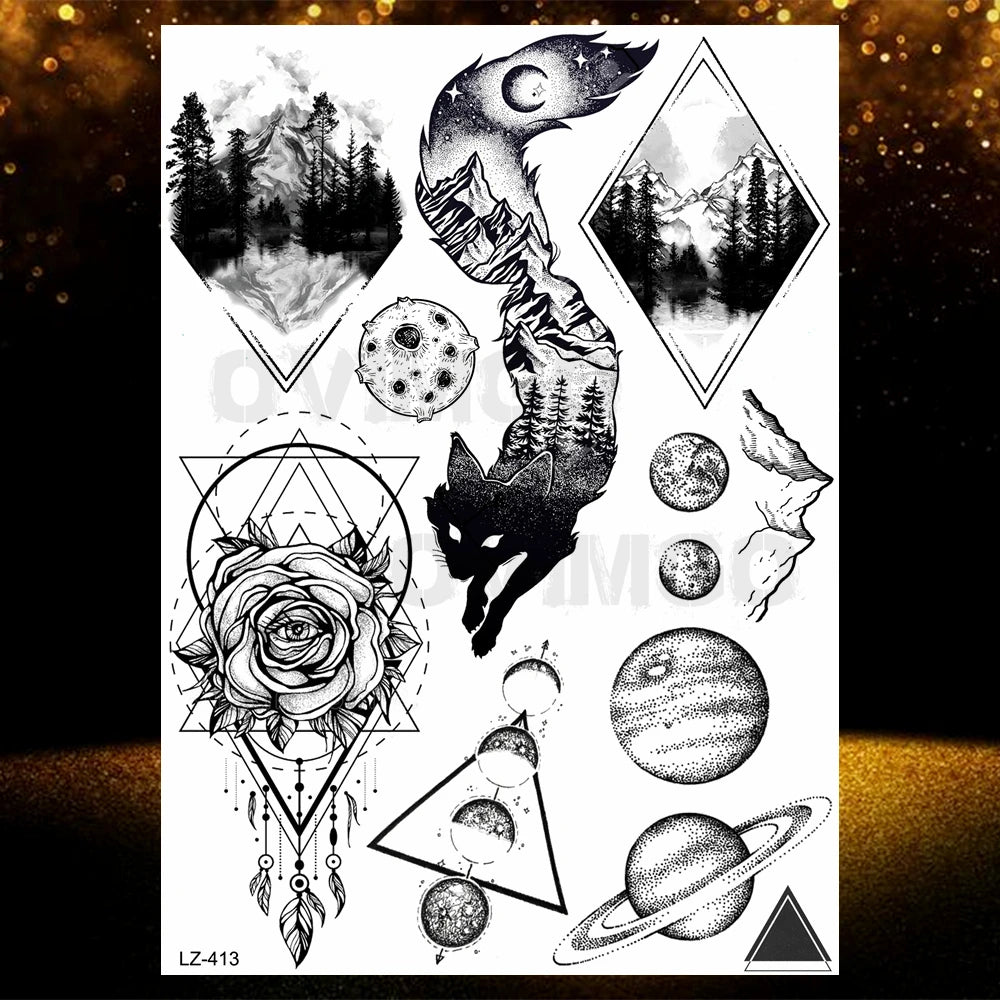 Chicano Bandit Mexico Temporary Tattoos For Men Women Fake Car Nun Tattoo religion Stickers Realistic Back Waterproof Tatoos