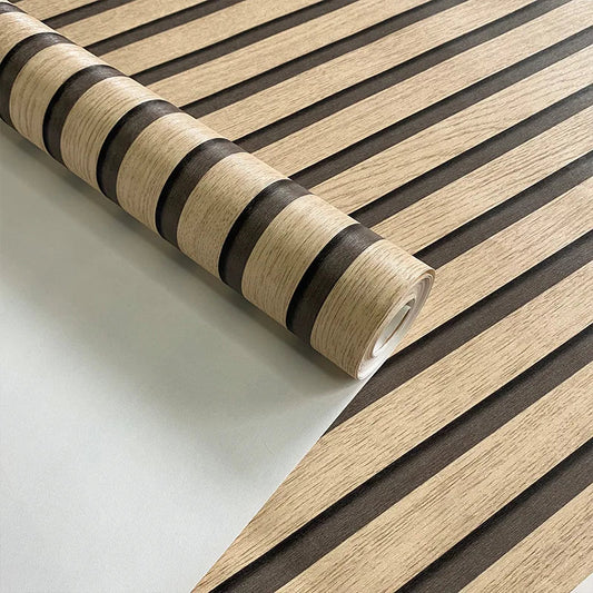 45cm Big Roll Home Decoration Background Wall Desk Cabinet Wallpaper Wood Stripes Waterproof PVC Self-adhesive Wall Stickers WAREHOUSE SHOP