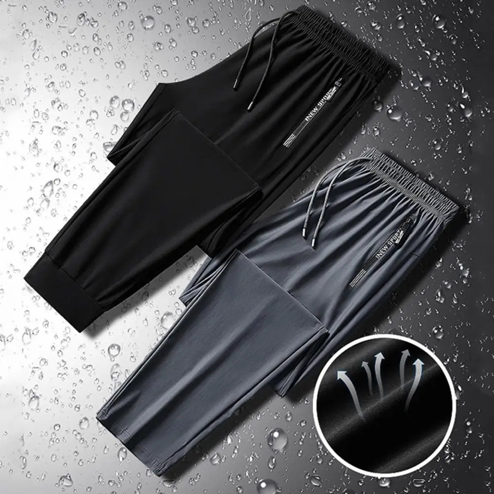 Men Pants Summer Trousers for Men Men's Quick-drying Ice Silk Sport Pants.