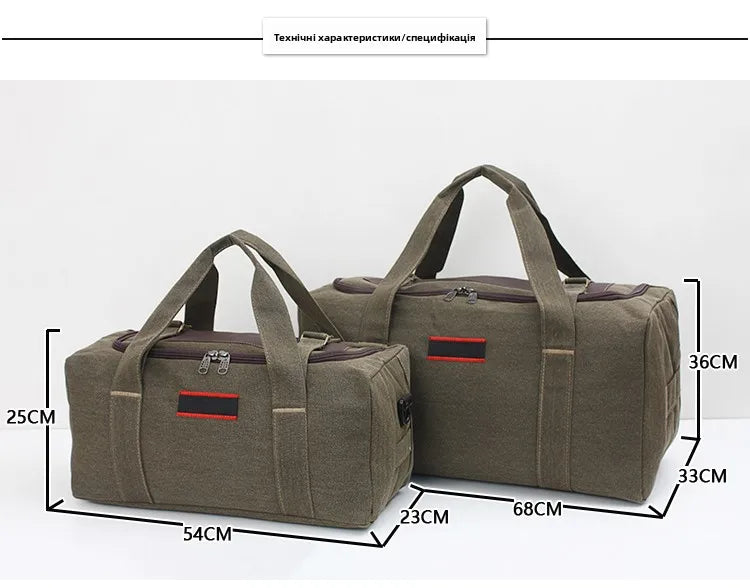 Large Capaci Canvas Travel Bag Handheld Long Distance Lage Bag for Men And Women on Busin Trips Wear Resistant Chee...