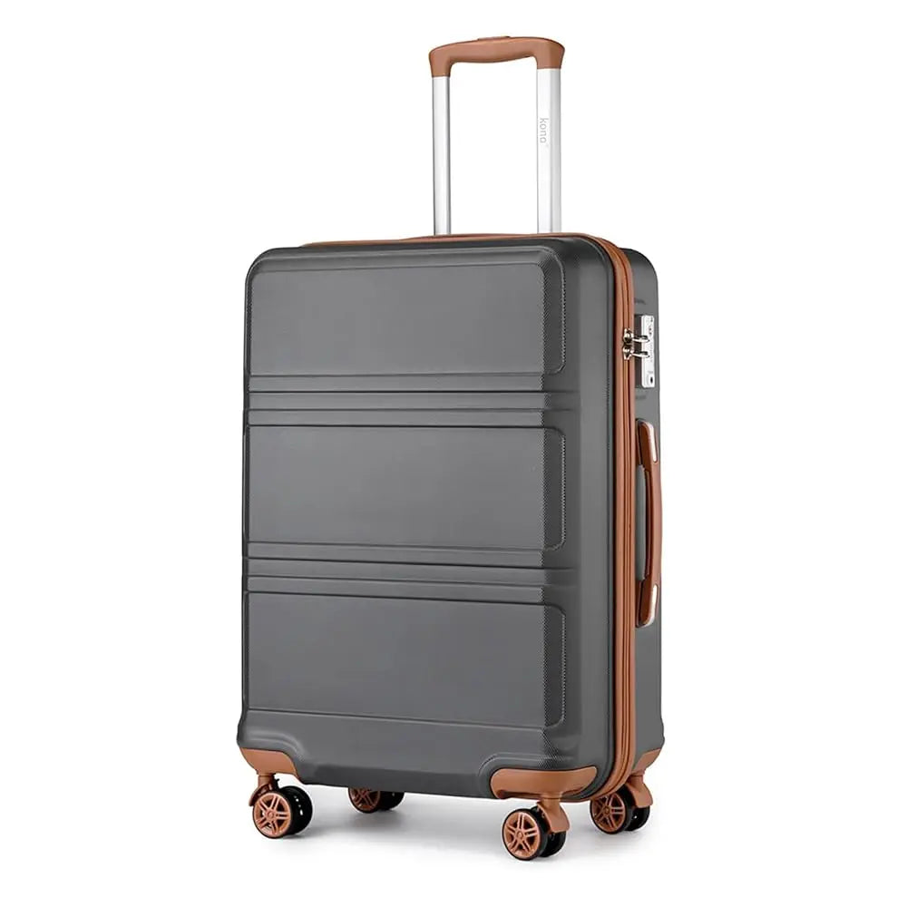 Kono Lightweight Cabin Suitcase - 20/24/28 Inch ABS Hard Shell, Fits EasyJet Under Seat, large-Compact Carry-On Trolley Case