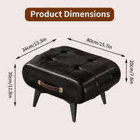 Foot Stool Change Shoe Stool Comfortable Practical Padded Seat Footstool Footrest for Home Bedside Entryway Apartment Bedroom