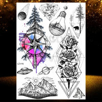 Chicano Bandit Mexico Temporary Tattoos For Men Women Fake Car Nun Tattoo religion Stickers Realistic Back Waterproof Tatoos