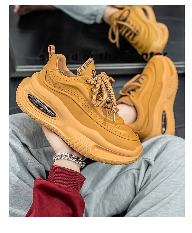 New Platform Vulcanized Sneakers Men Street Style Casual Shoes For Men Punk Chunky Social Men's Sneakers Korean 2025 Large Size