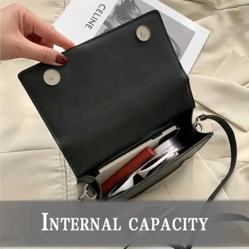A Leather Brand Designer’s Women Shoulder Bag. Small PU Female Crossbody Bag, Trendy Classic Handle Ladies Handbag