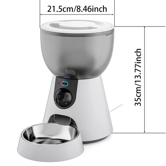 Smart Automatic Pet Feeder with Camera - 4L WiFi App Control for Cats & Dogs