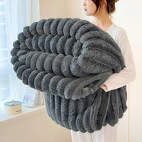Striped Flannel Blanket – Cozy Bed Sheet & Sofa Throw