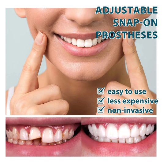New Adult Adjustable Dentures Teeth Set Adjustable Snap-on Fake Teeth Portable Braces Decorate Gaps For Teeth Enhance Aesthetic WAREHOUSE SHOP