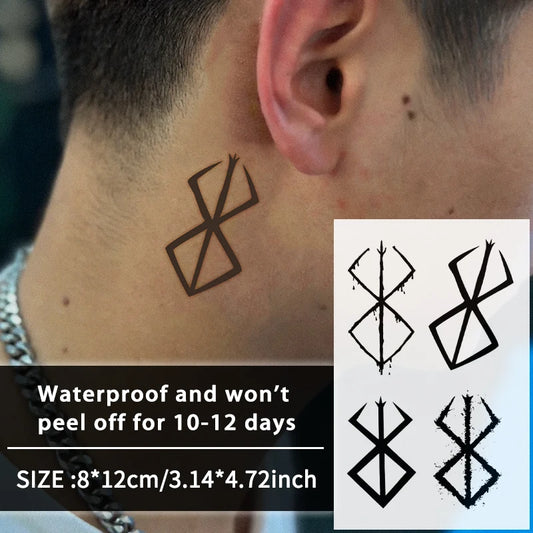 1Pc Geometric  Waterproof Temporary Tattoo Stickers, Long-lasting Waterproof for One to Two Weeks, For Arm, Leg.