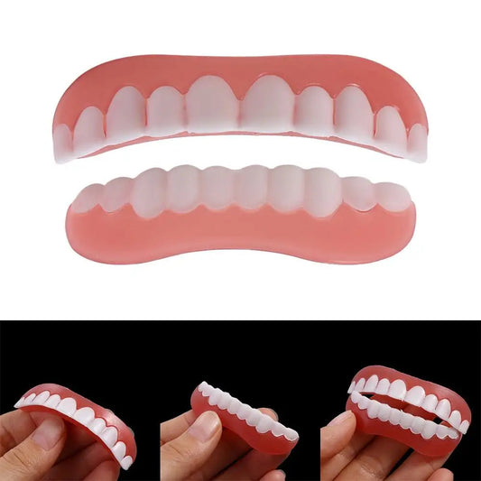 False Teeth Silicone Upper Lower Veneers Teeth Braces Dentures Paste Dentures Temporary Fake Tooth Fake Teeth Whitening Tool WAREHOUSE SHOP