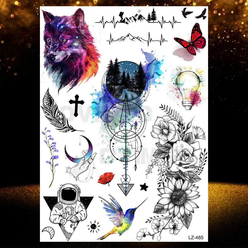 Chicano Bandit Mexico Temporary Tattoos For Men Women Fake Car Nun Tattoo religion Stickers Realistic Back Waterproof Tatoos