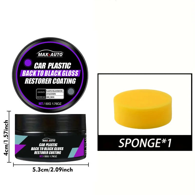 Car Plastic Repair & Panel Renewal Wax Coating. For Car Leather & Plastic. Back To Black Shine Gloss Long-Lasting Polish