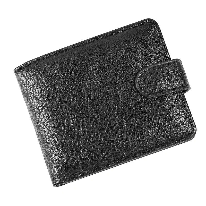 Everyday Leather Wallet For Men Durable Coin Pouch, Slim Bifold Photo ID Card Holders.