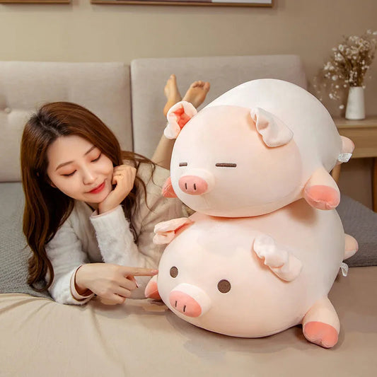 Big Size Cute Squish Pig hug pillow Doll Plush Piggy Toy Animal Comfort Soft Pillow Cushion Kids Baby Comforting Sleeping pillow WAREHOUSE SHOP