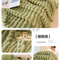 Striped Flannel Blanket – Cozy Bed Sheet & Sofa Throw