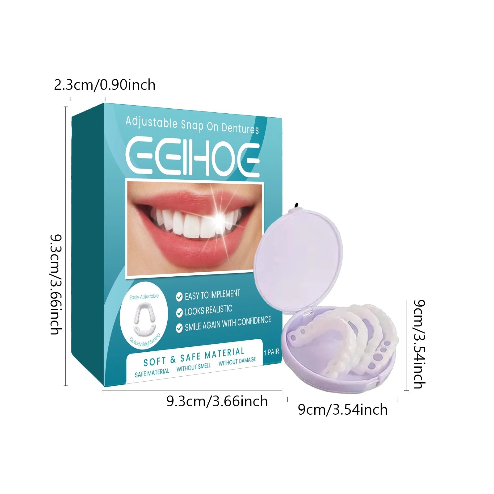 New Adult Adjustable Dentures Teeth Set Adjustable Snap-on Fake Teeth Portable Braces Decorate Gaps For Teeth Enhance Aesthetic WAREHOUSE SHOP