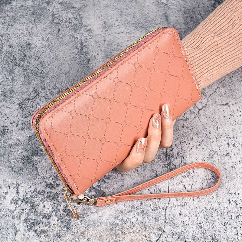 New Wallet, Korean cute long coin purse. Large capacity, lady multi-card zipper.