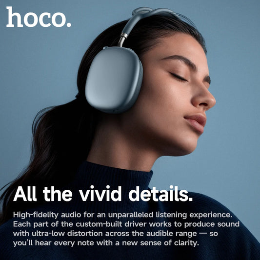 Hoco Plus 2026 Bluetooth Headphones – 45H Playtime