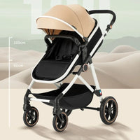 Portable 2-in-1 Baby Stroller - Bassinet Mode Foldable Reversible Seat