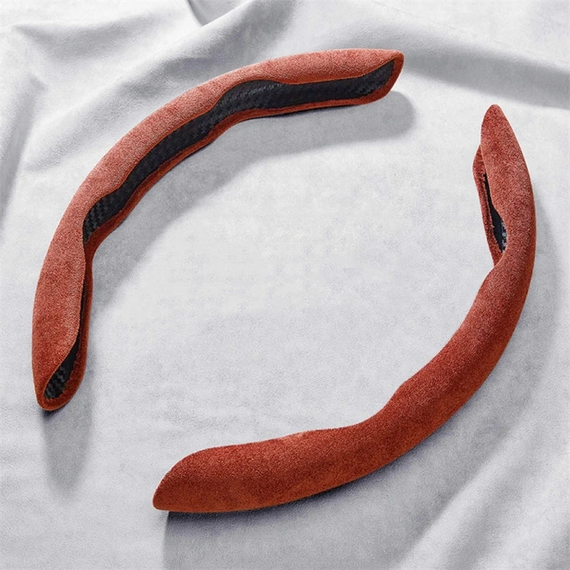 38Cm Universal Suede Car Steering Wheel Cover. Beautiful reflecting steering Covers, Non-Slip, car interior Modifications.