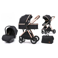 Luxurious High-view Children's Stroller That Can Sit and Lie Down on The Baby's Two-way Baby Stroller