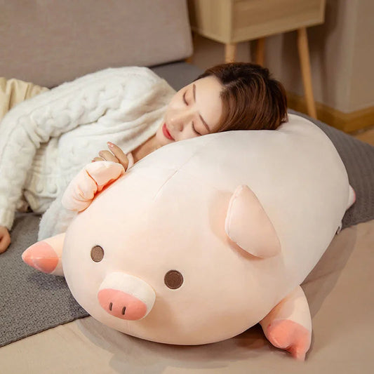 Big Size Cute Squish Pig hug pillow Doll Plush Piggy Toy Animal Comfort Soft Pillow Cushion Kids Baby Comforting Sleeping pillow WAREHOUSE SHOP