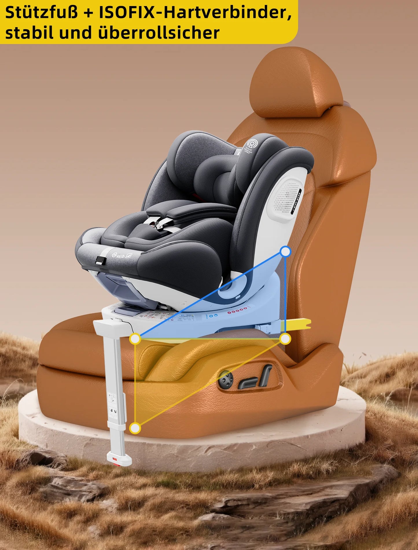 AP03 Baby Car Seat 360° ISOFIX - Group 0+1/2/3 0-12 Years