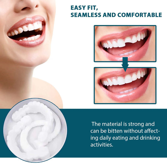 New Adult Adjustable Dentures Teeth Set Adjustable Snap-on Fake Teeth Portable Braces Decorate Gaps For Teeth Enhance Aesthetic WAREHOUSE SHOP