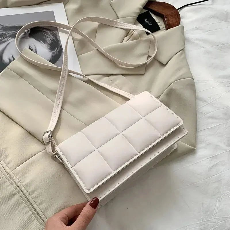 A Leather Brand Designer’s Women Shoulder Bag. Small PU Female Crossbody Bag, Trendy Classic Handle Ladies Handbag - WAREHOUSE SHOP