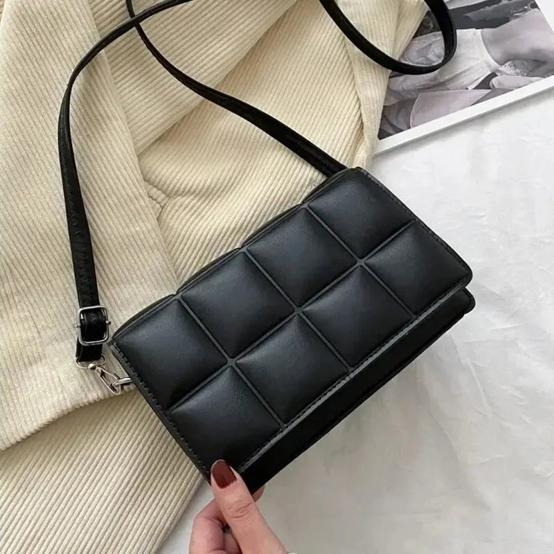 A Leather Brand Designer’s Women Shoulder Bag. Small PU Female Crossbody Bag, Trendy Classic Handle Ladies Handbag - WAREHOUSE SHOP