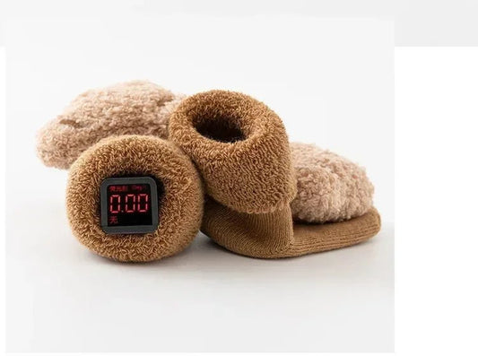 A pair of Cute Cartoon Bear Baby Socks | Winter Soft Cotton Anti - Slip Warm Toddler & Newborn Socks - WAREHOUSE SHOP