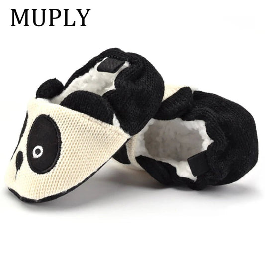 Adorable infant knit slippers with cartoon design, anti - slip sole, and cozy style – perfect crib shoes for baby boys and girls. - WAREHOUSE SHOP