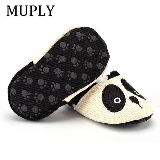 Adorable infant knit slippers with cartoon design, anti - slip sole, and cozy style – perfect crib shoes for baby boys and girls. - WAREHOUSE SHOP
