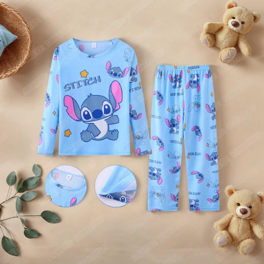 Adorable kids’ Stitch pajamas set – soft, cozy 2 - piece sleepwear for boys and girls, perfect for bedtime or as a cute gift. - WAREHOUSE SHOP