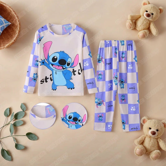 Adorable kids’ Stitch pajamas set – soft, cozy 2 - piece sleepwear for boys and girls, perfect for bedtime or as a cute gift. - WAREHOUSE SHOP