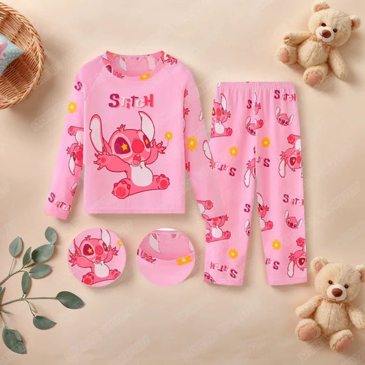 Adorable kids’ Stitch pajamas set – soft, cozy 2 - piece sleepwear for boys and girls, perfect for bedtime or as a cute gift. - WAREHOUSE SHOP