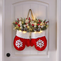 Whimsical Christmas Glove Wreath – Festive Holiday Decor