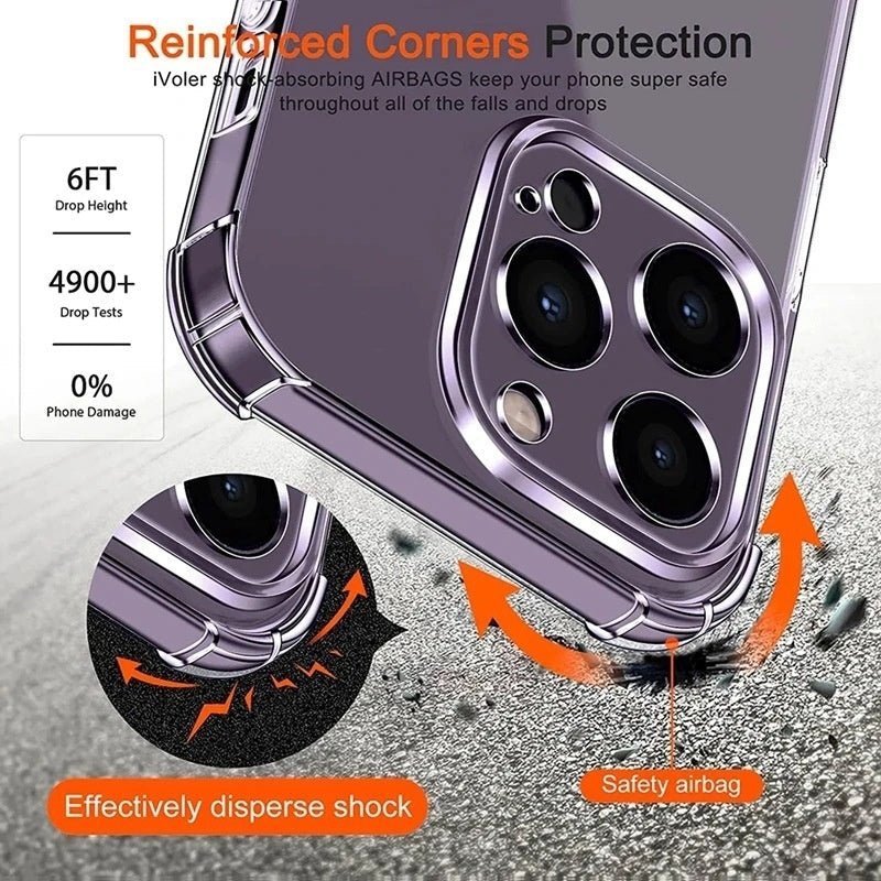 Airbag Transparent Drop - resistant Phone Case - WAREHOUSE SHOP